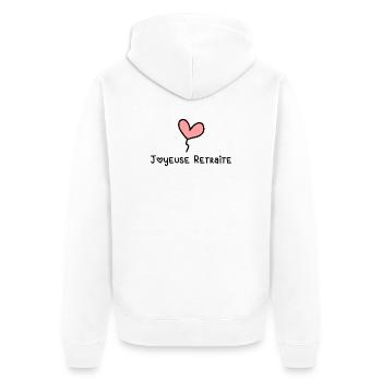 Happy retirement - Unisex Premium Organic Zip Hoodie - white - Back - Thijin (182cm)