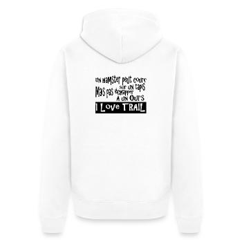 Trail Ours Hamster - Veste à capuche bio Premium Unisexe - blanc - Dos - Thijin (182cm)