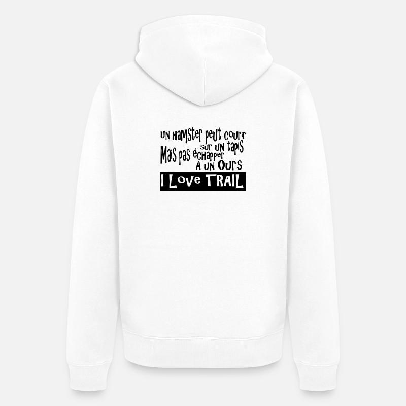 Trail Ours Hamster - Veste à capuche bio Premium Unisexe - blanc