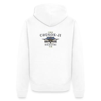 Japon Chuson-ji, temple bouddhiste, Hiraizumi - Veste à capuche bio Premium Unisexe - blanc - Dos - Thijin (182cm)