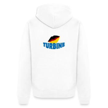 Turbine - Veste à capuche bio Premium Unisexe - blanc - Dos - Thijin (182cm)