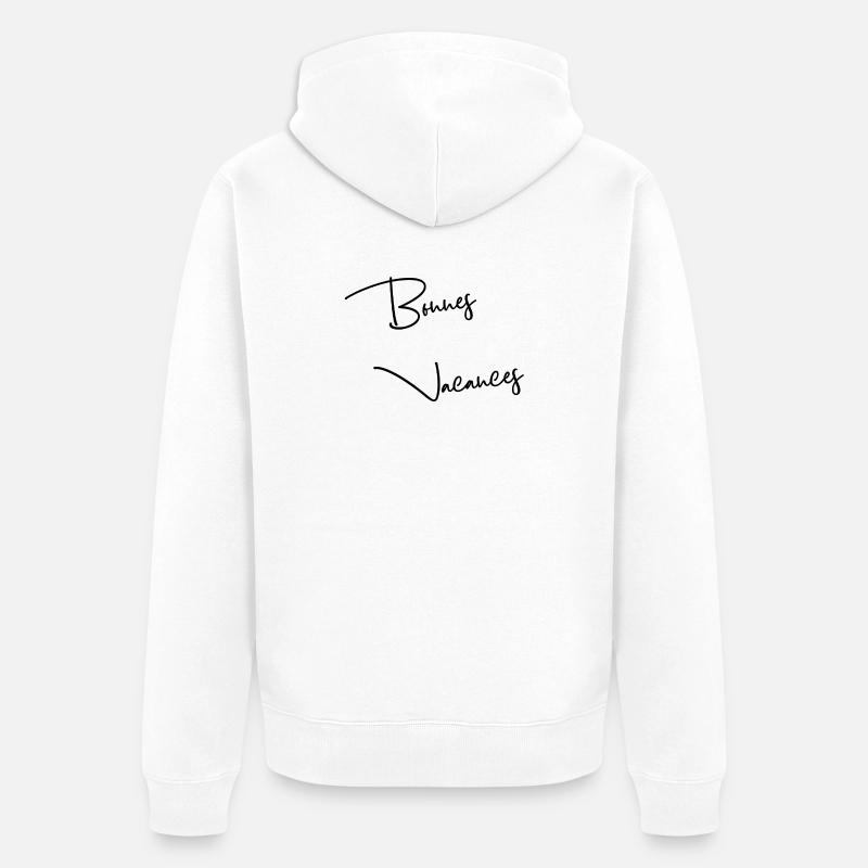 MAÎTRE. MERCI. MERCI MAÎTRE - Veste à capuche bio Premium Unisexe - blanc