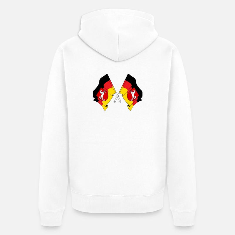 Vaggen traversa la Basse-Saxe - Veste à capuche bio Premium Unisexe - blanc