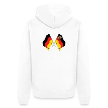 Drapeau de l’Allemagne, Rhénanie-Palatinat - Veste à capuche bio Premium Unisexe - blanc - Dos - Thijin (182cm)