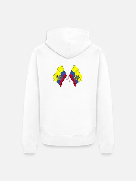 Flags crossed Ecuador - Unisex Premium Organic Zip Hoodie - white