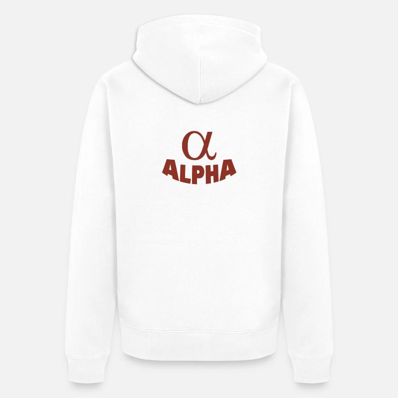 ALPHA - Veste à capuche bio Premium Unisexe - blanc