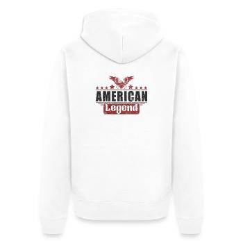 Légende américaine - Veste à capuche bio Premium Unisexe - blanc - Dos - Thijin (182cm)