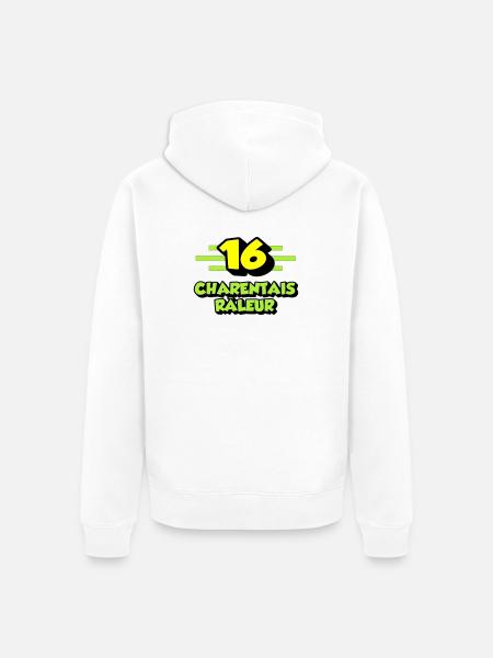 Complaining Charentais - Unisex Premium Organic Zip Hoodie - white