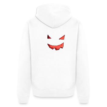 Kürbisgesicht - Unisex Premium Bio Zip Hoodie - Weiß - Hinten - Thijin (182cm)