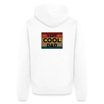 Very cool Dad du bist ein cooler Vater Vatertag - Unisex Premium Bio Zip Hoodie - Weiß - Hinten - Thijin (182cm)