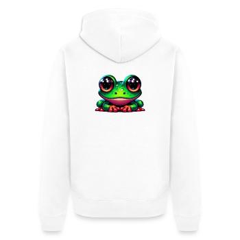 Grenouille - Veste à capuche bio Premium Unisexe - blanc - Dos - Thijin (182cm)