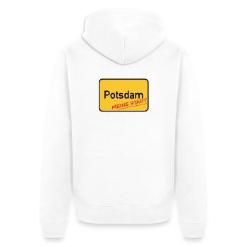 POTSDAM - MA VILLE - Veste à capuche bio Premium Unisexe - blanc - Dos - Thijin (182cm)