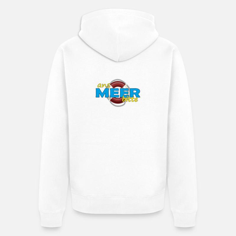 À LA MER S’IL VOUS PLAÎT - Veste à capuche bio Premium Unisexe - blanc