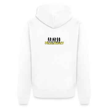 MILK & HONEY - Unisex Premium Bio Zip Hoodie - Weiß - Hinten - Thijin (182cm)