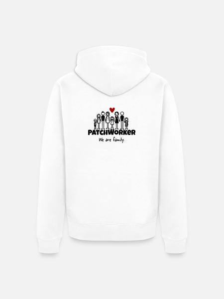Patchworker We are family - Unisex Premium Bio Zip Hoodie - Weiß