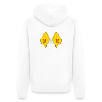 Zwei Flaggen durchquerten New Mexico - Unisex Premium Bio Zip Hoodie - Weiß - Hinten - Thijin (182cm)