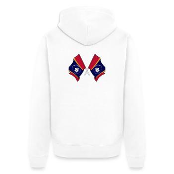 Deux drapeaux traversèrent le Mississippi - Veste à capuche bio Premium Unisexe - blanc - Dos - Thijin (182cm)