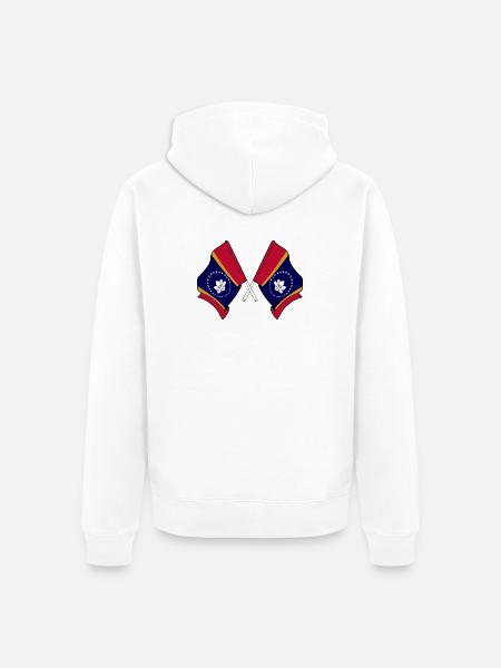 Two flags crossed Mississippi - Unisex Premium Organic Zip Hoodie - white
