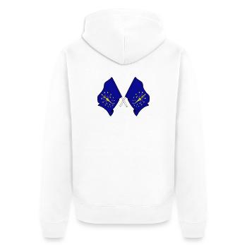 Deux drapeaux ont traversé l’Indiana - Veste à capuche bio Premium Unisexe - blanc - Dos - Thijin (182cm)