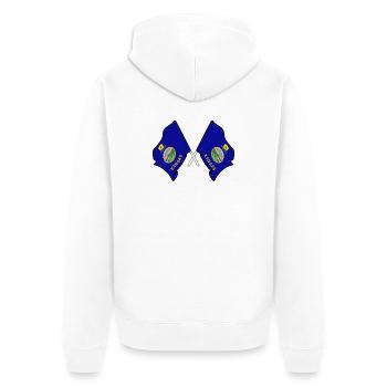 Deux drapeaux ont traversé le Kansas - Veste à capuche bio Premium Unisexe - blanc - Dos - Thijin (182cm)