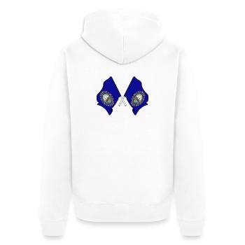 Deux drapeaux ont traversé le New Hampshire - Veste à capuche bio Premium Unisexe - blanc - Dos - Thijin (182cm)