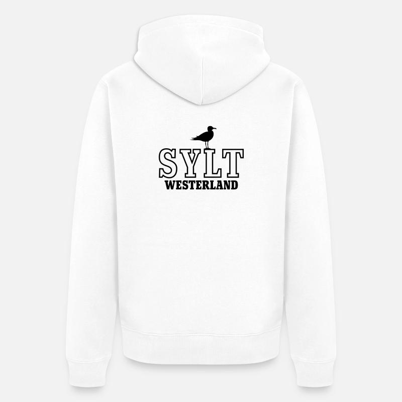 Sylt Westerland - Veste à capuche bio Premium Unisexe - blanc