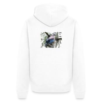 Corvidés geai - Veste à capuche bio Premium Unisexe - blanc - Dos - Thijin (182cm)