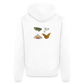 Insectes Papillons - Veste à capuche bio Premium Unisexe - blanc - Dos - Thijin (182cm)