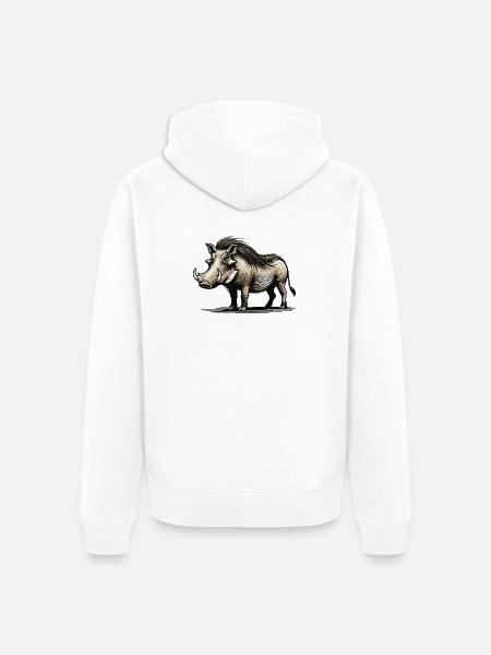 Phacochère - Veste à capuche bio Premium Unisexe - blanc
