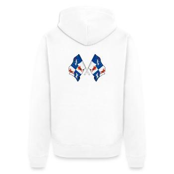 Drapeaux du Norrbotten croisés - Veste à capuche bio Premium Unisexe - blanc - Dos - Thijin (182cm)