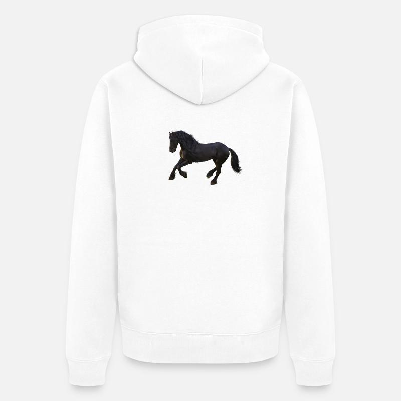 Cheval - Veste à capuche bio Premium Unisexe - blanc
