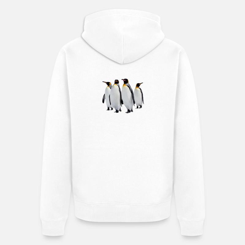 Pingouins - Veste à capuche bio Premium Unisexe - blanc