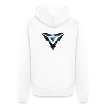 Galactic Fleet Emblem – Futuristic Space Battle - Unisex Premium Organic Zip Hoodie - white - Back - Thijin (182cm)