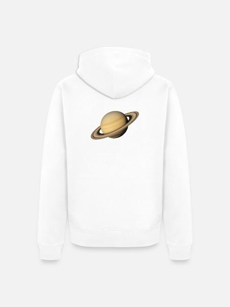 Saturn - Planet Saturn - Unisex Premium Organic Zip Hoodie - white