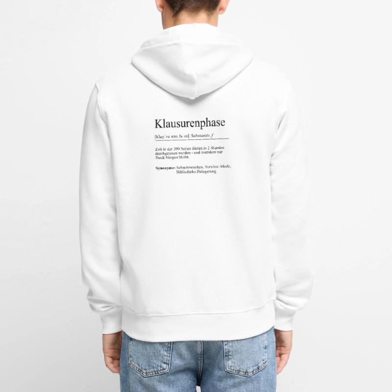 Unispruch "Exam Phase" Gift, Students Unisex Premium Organic Zip Hoodie