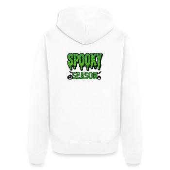 Spooky Season Illustration - Unisex Premium Bio Zip Hoodie - Weiß - Hinten - Thijin (182cm)