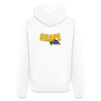 GRAPE - Unisex Premium Organic Zip Hoodie - white - Back - Thijin (182cm)