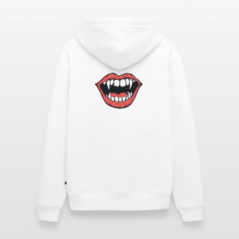 vampire mouth, sharp teeth, bite Unisex Premium Organic Zip Hoodie