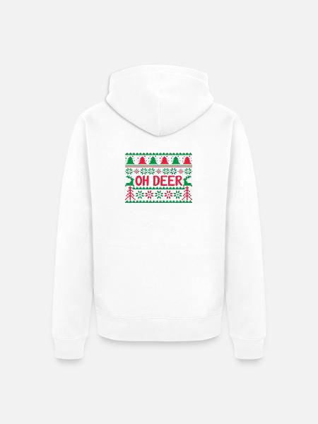 Pull moche - Oh Deer - Veste à capuche bio Premium Unisexe - blanc