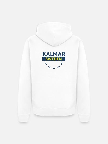 Kalmar Sweden Emblem Graphic - Unisex Premium Organic Zip Hoodie - white