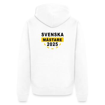 Schwedischer Meister 2025 - Unisex Premium Bio Zip Hoodie - Weiß - Hinten - Thijin (182cm)