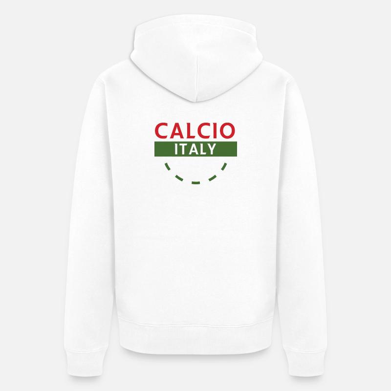 Calcio Italia Green Banner Design - Veste à capuche bio Premium Unisexe - blanc