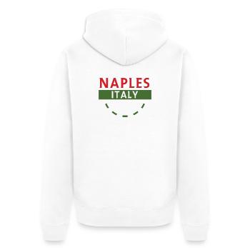 Naples Italy Emblem Arc - Unisex Premium Organic Zip Hoodie - white - Back - Thijin (182cm)