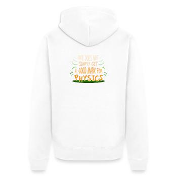 Physik Phyiker Physikstudent Physiklehrer - Unisex Premium Bio Zip Hoodie - Weiß - Hinten - Thijin (182cm)