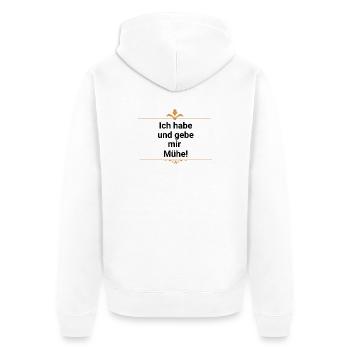 J’ai fait et je fais un effort ! - Veste à capuche bio Premium Unisexe - blanc - Dos - Thijin (182cm)