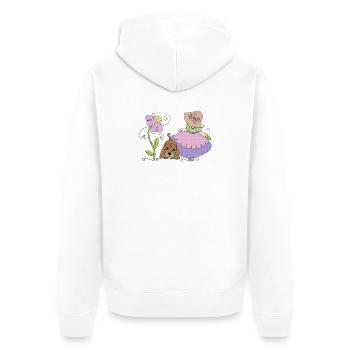 Maedchen_mit_Hund - Veste à capuche bio Premium Unisexe - blanc - Dos - Thijin (182cm)