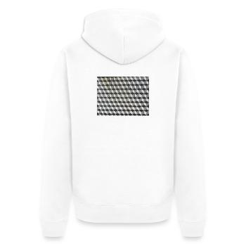 Three-dimensional cubes grayscale - Unisex Premium Organic Zip Hoodie - white - Back - Thijin (182cm)