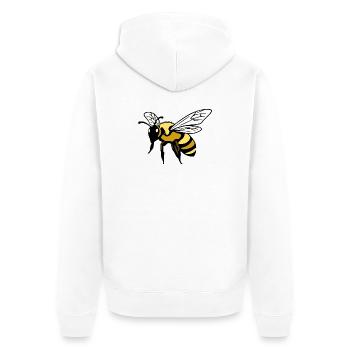 Biene Bienen Imker Geschenk Weihnachten - Unisex Premium Bio Zip Hoodie - Weiß - Hinten - Thijin (182cm)