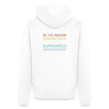 Special Needs School Teacher Special Education Pedagogue - Unisex Premium Organic Zip Hoodie - white - Back - Thijin (182cm)