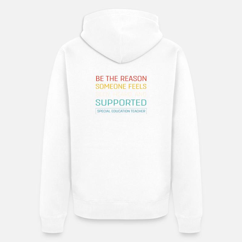 Sonderschule Lehrer Förderschule Pädagoge - Unisex Premium Bio Zip Hoodie - Weiß